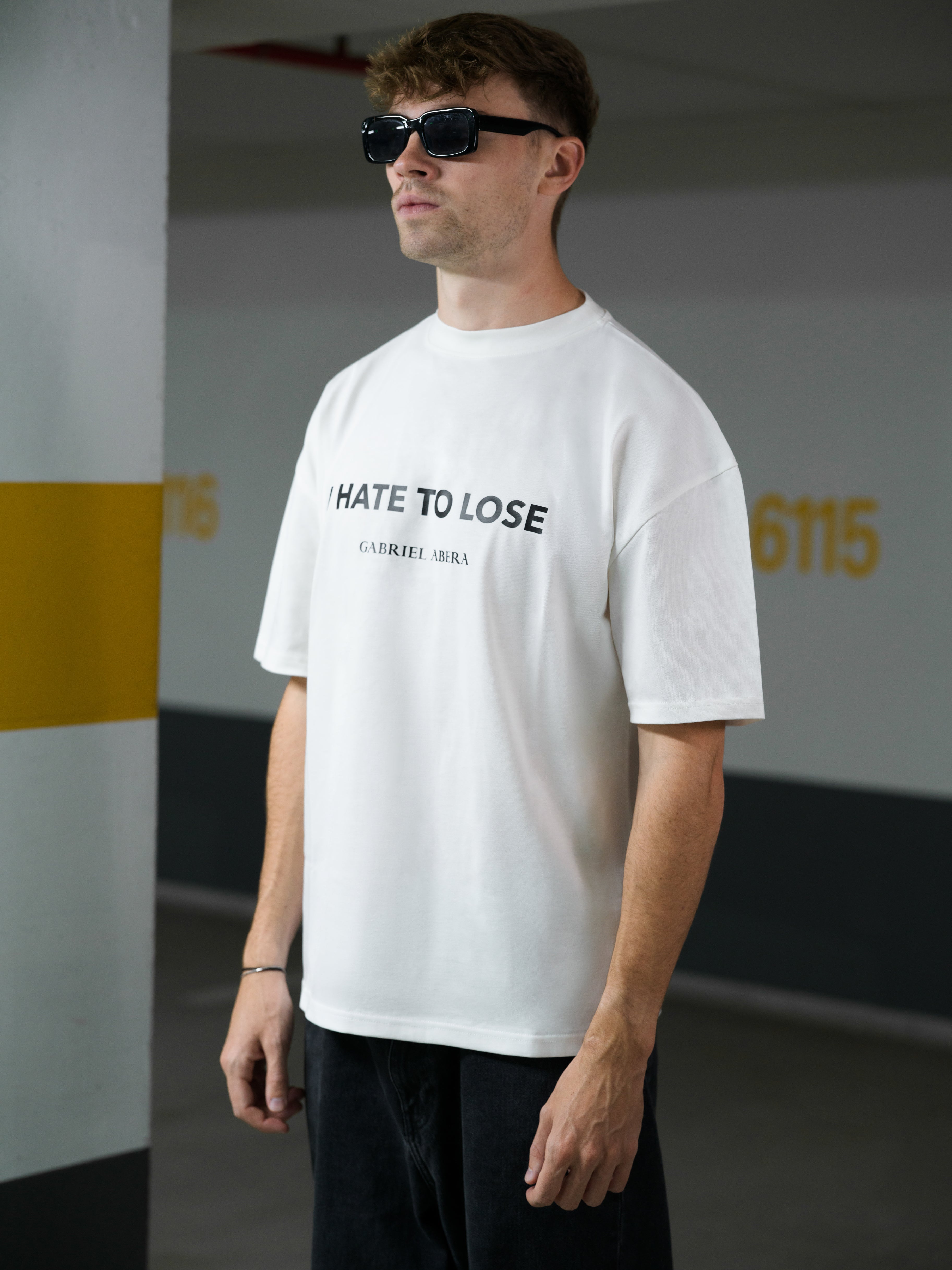 HATE TO LOSE T-SHIRT - CREAM WHITE