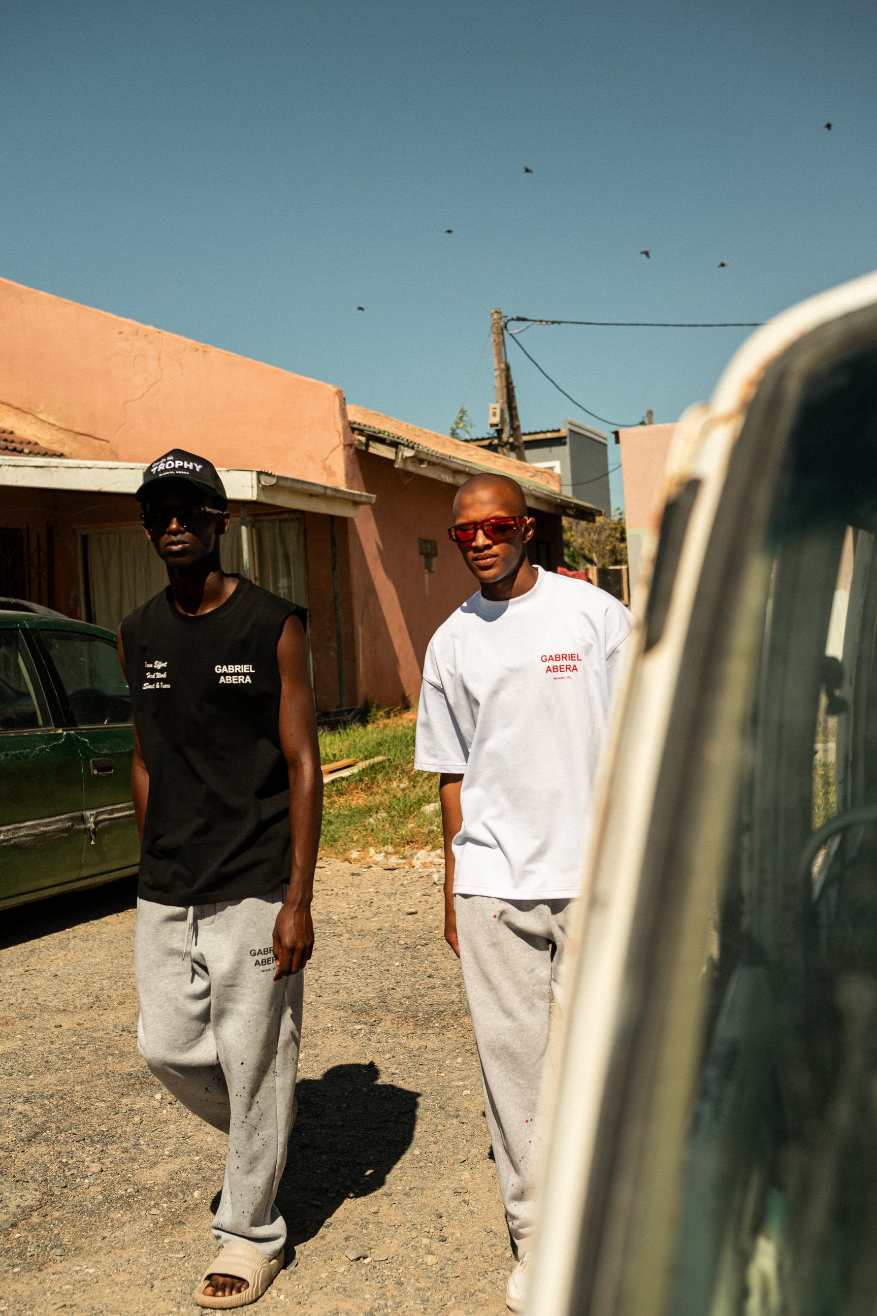 SPLATTERED SWEATPANTS - GREY/BLACK