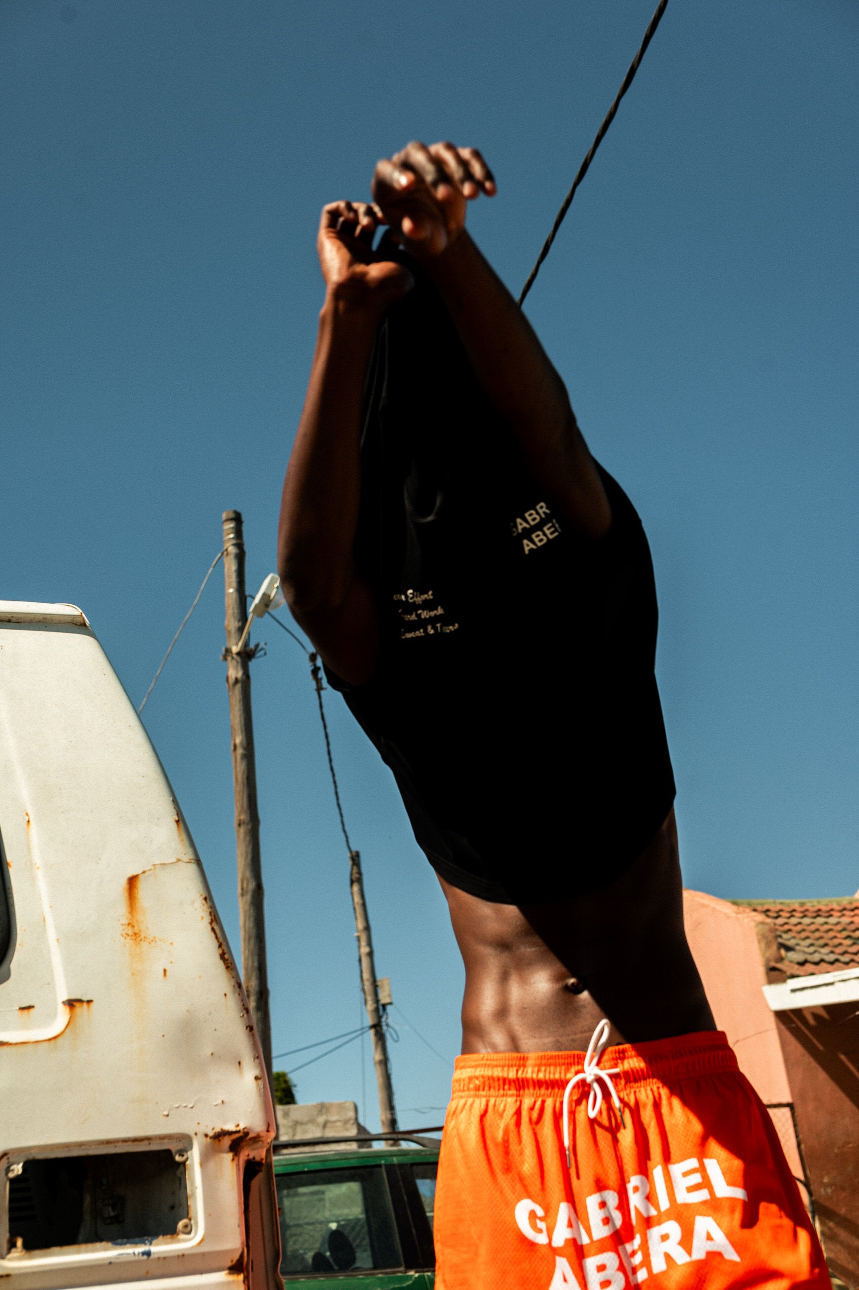 WAVY BASIC MESH SHORT - ORANGE