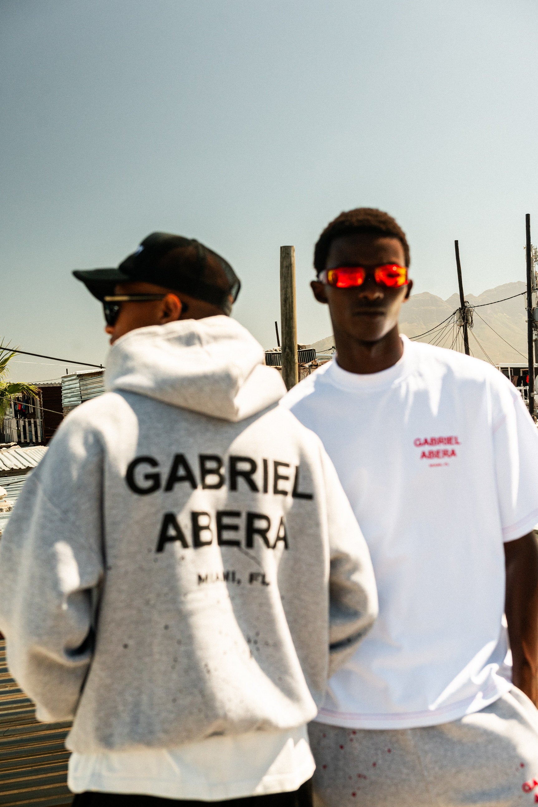 SPLATTERED HOODIE - GREY/BLACK