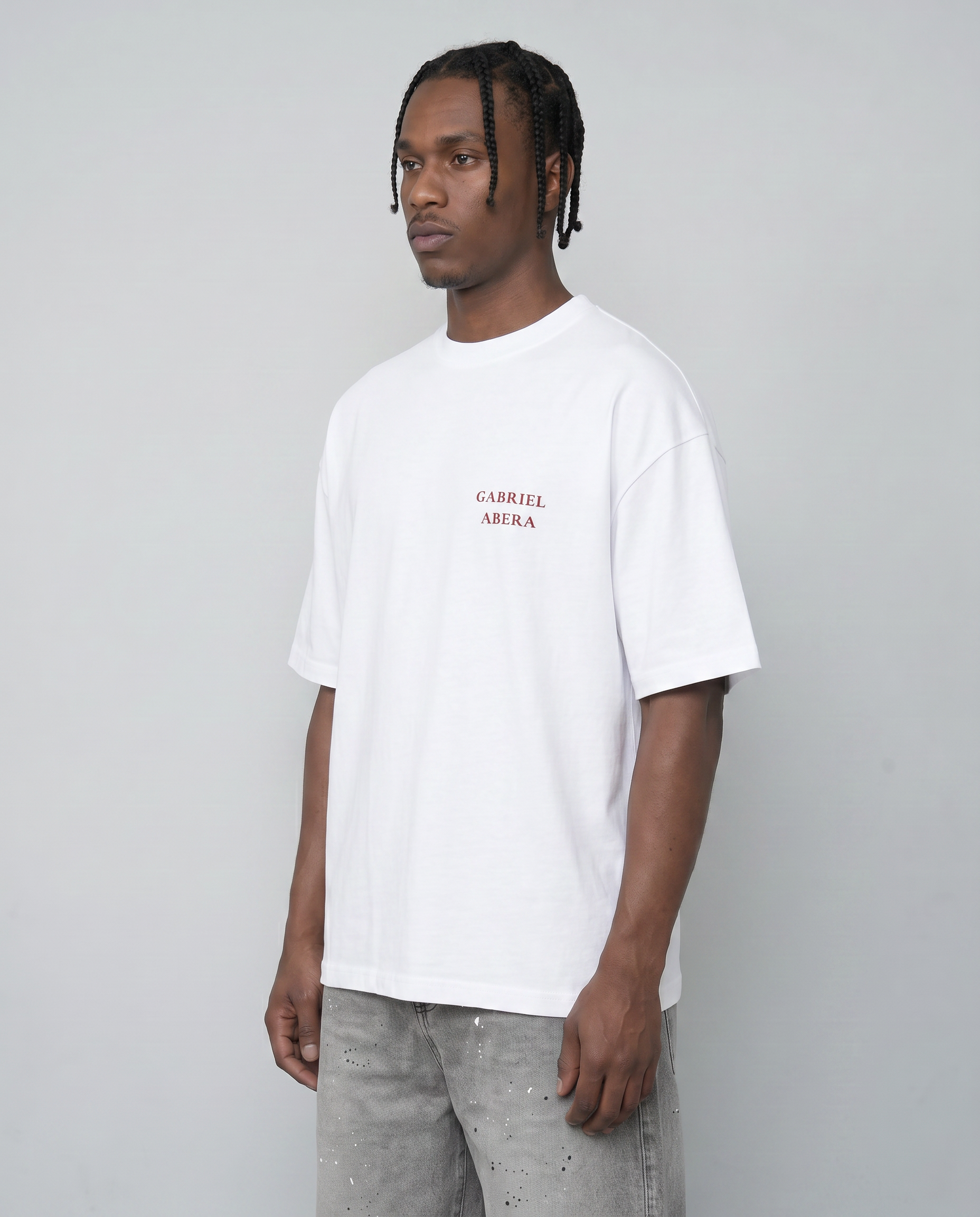 BASIC GA T-SHIRT - WHITE/RED