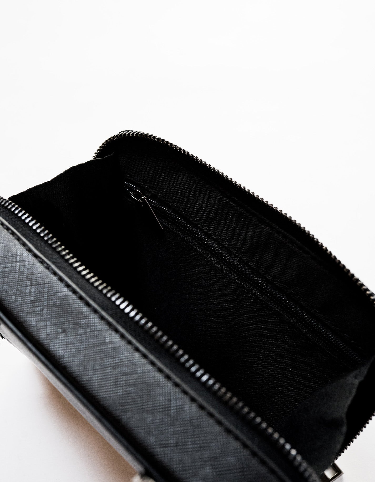 Front view of opened black Shoulder Bag