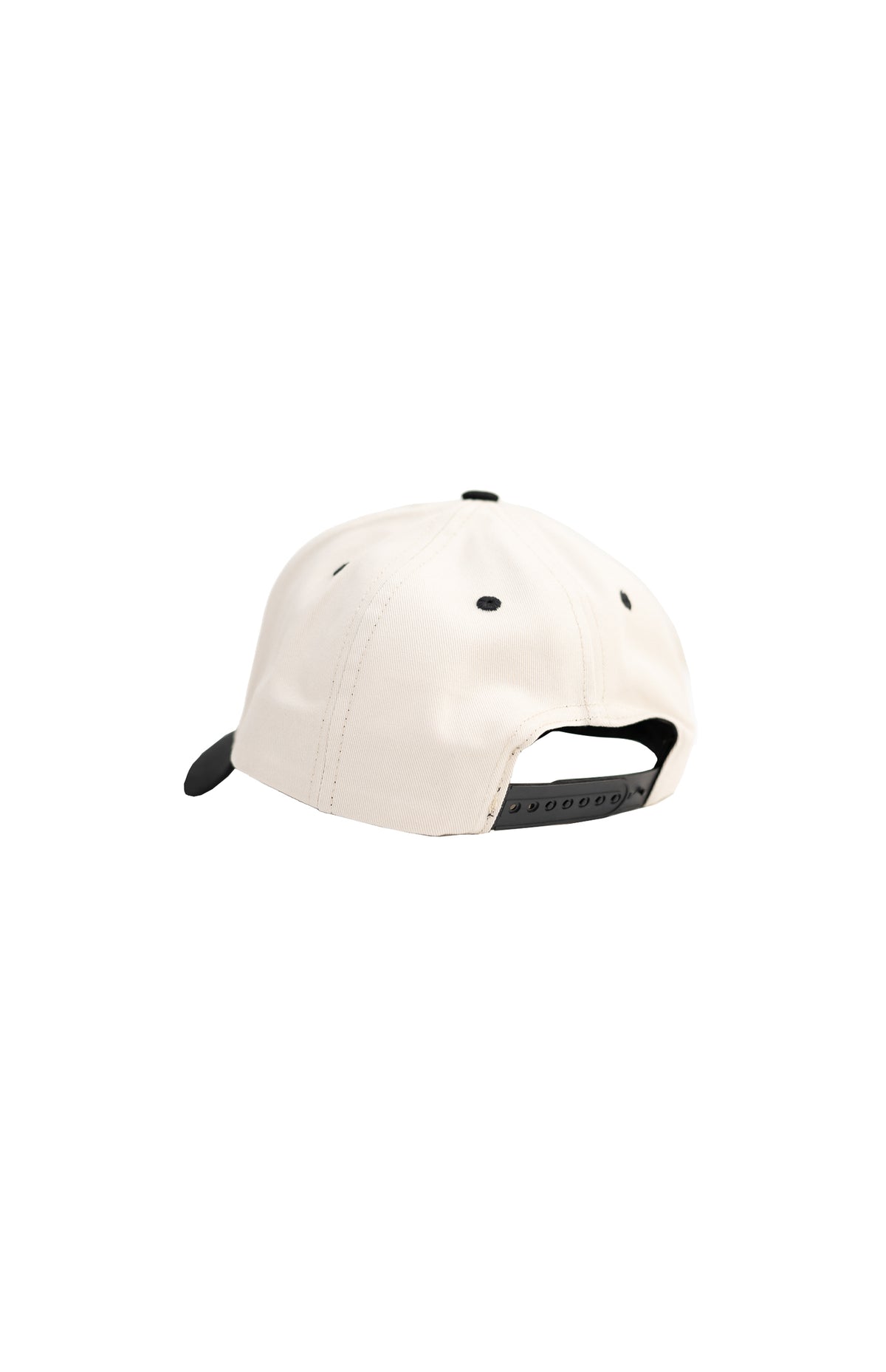 GABRIEL ABERA Top Of The World Snapback Cap in Cream und Schwarz aus 100 Prozent Baumwolle