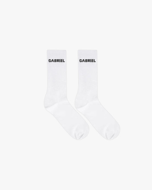 GABRIEL ABRA SOCKS - WHITE