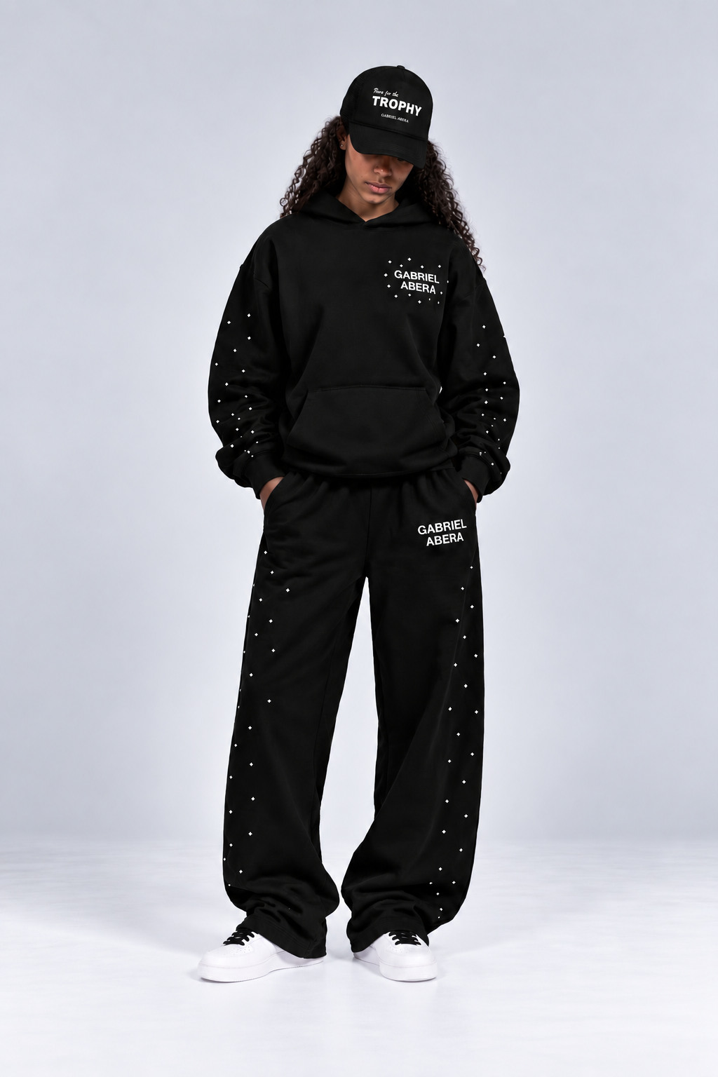 Schwarze Here For The Trophy Foam Kappe von GABRIEL ABERA im urbanen Unisex Streetwear Look