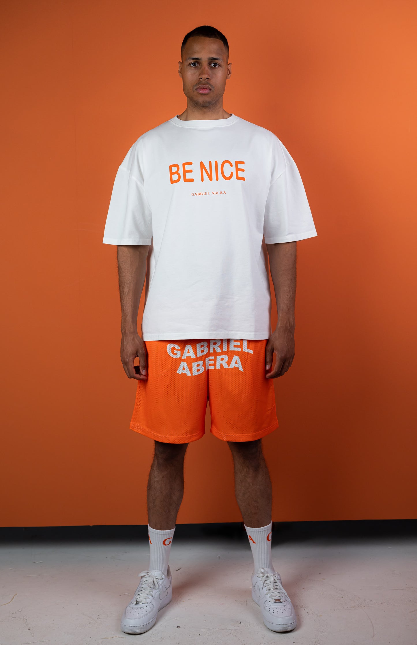 WAVY BASIC MESH SHORT - ORANGE