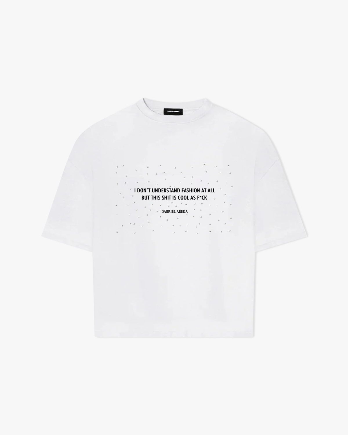 COOL AS F*CK RHINESTONES TEE - WHITE