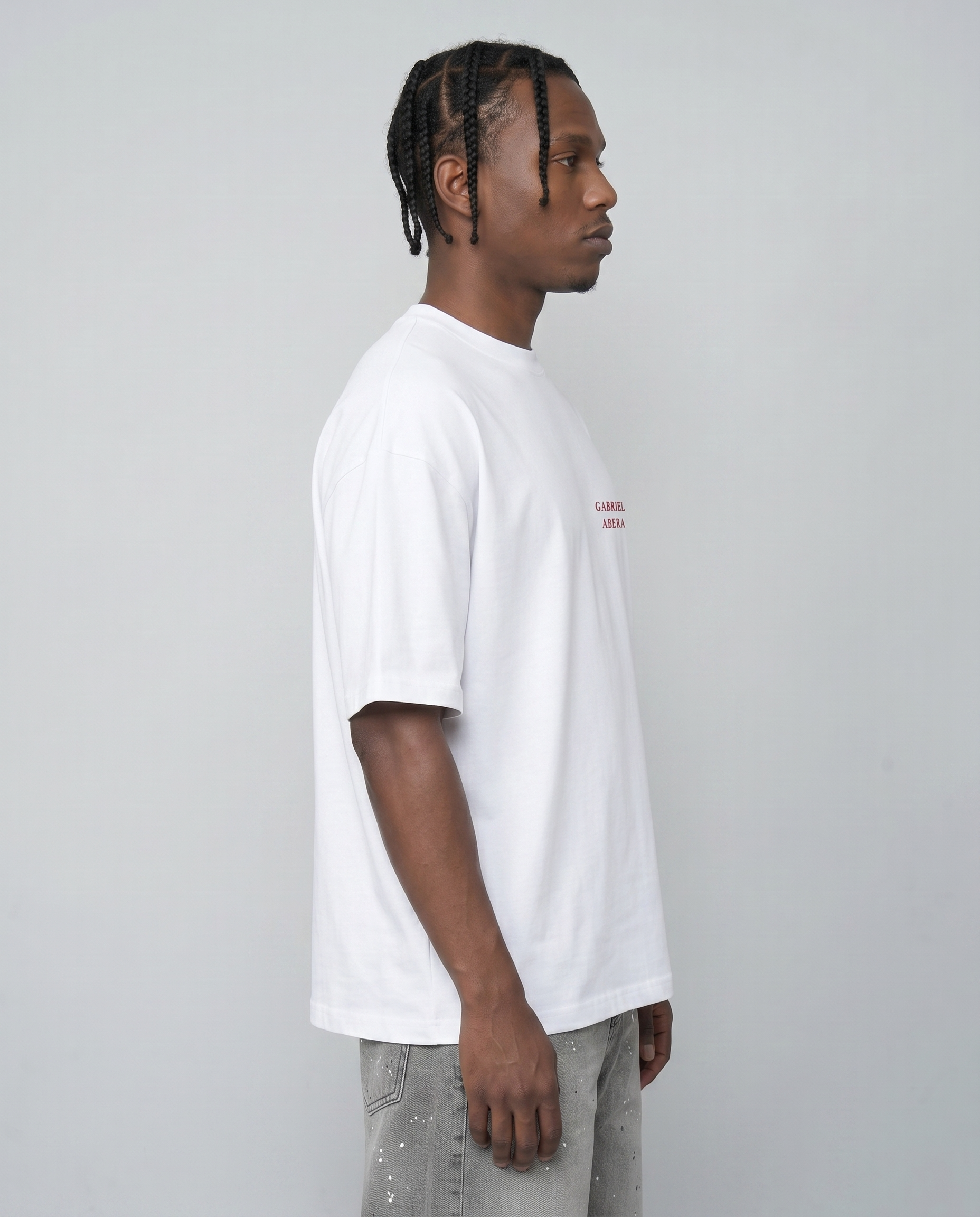BASIC GA T-SHIRT - WHITE/RED