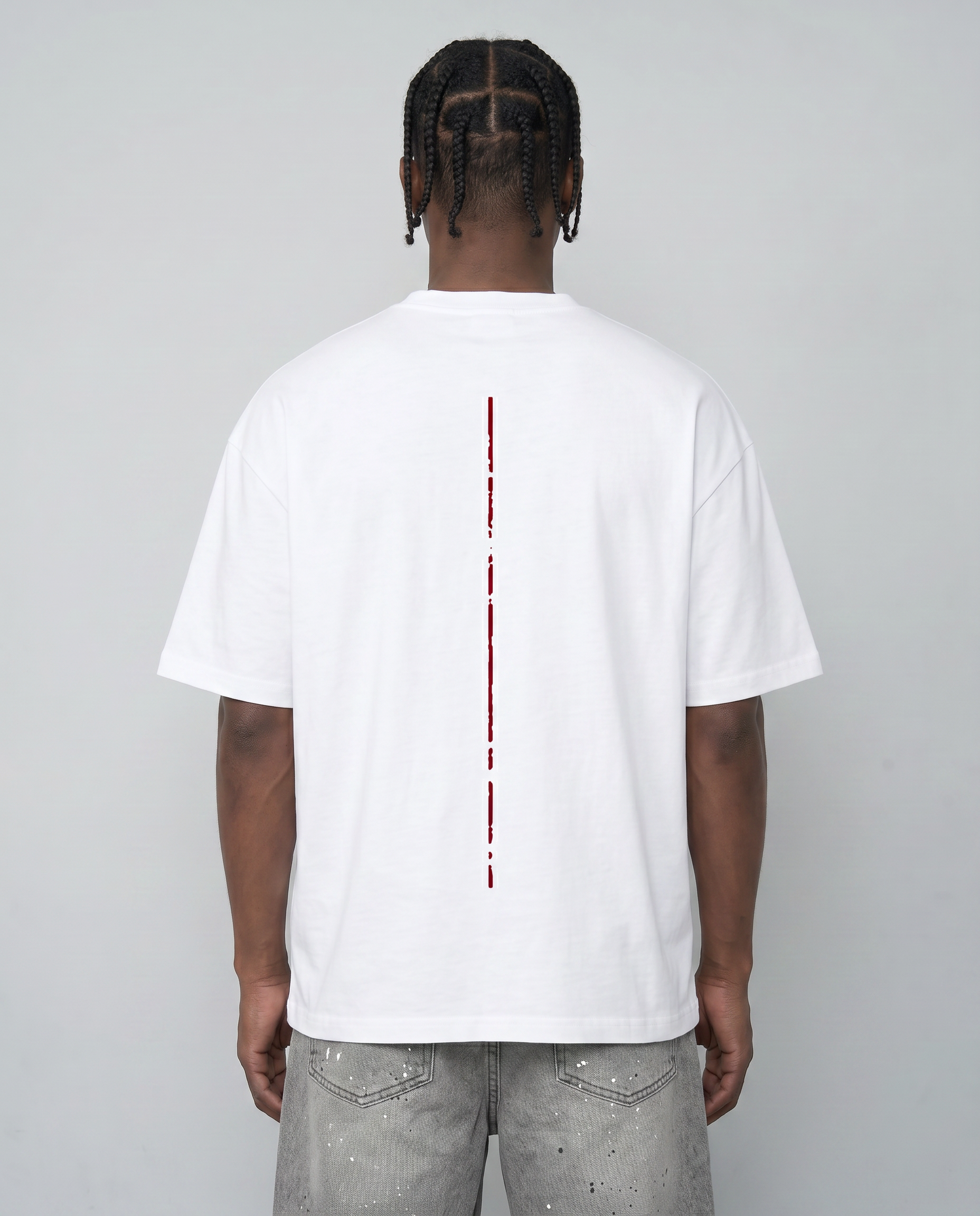 BASIC GA T-SHIRT - WHITE/RED