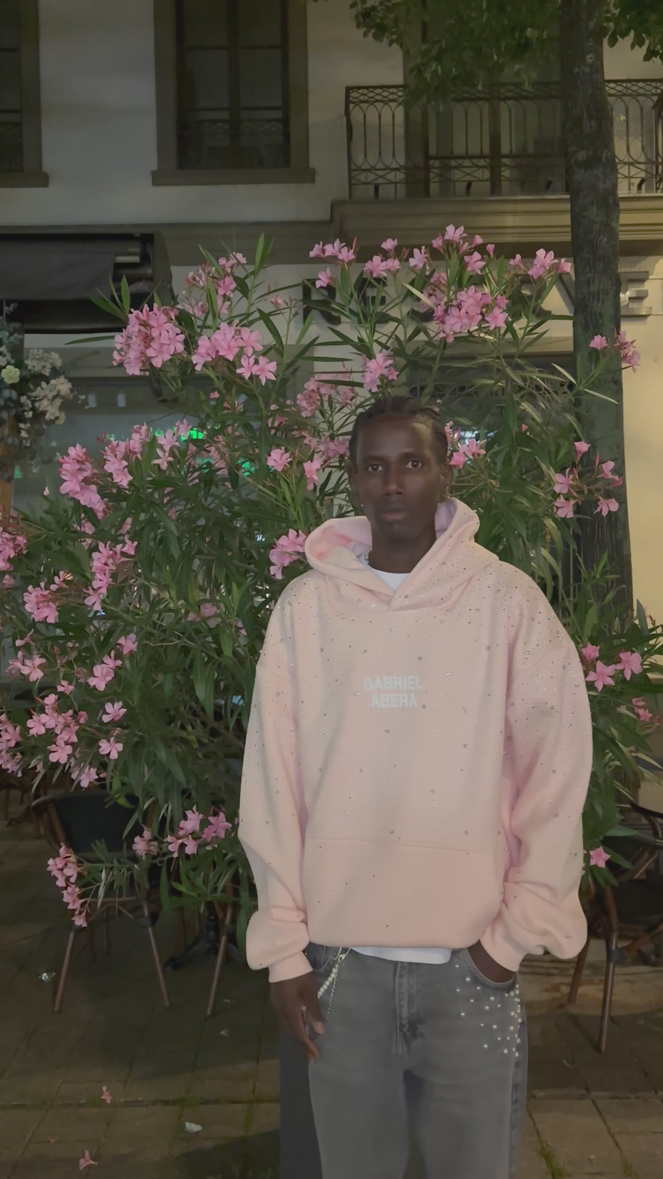 ALBABRAND ラインストーンhoodie sサイズ GABRIEL ABERA | ExpressYourself