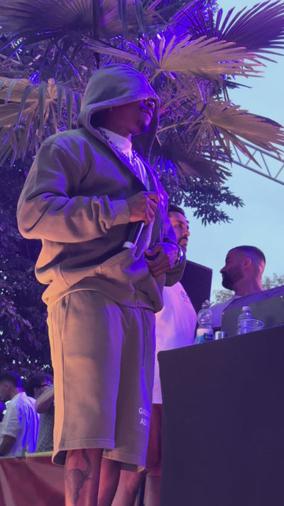 Nigerian Afrobeats artist Oxlade, born Ikuforiji Olaitan Abdulrahman, headlining Crema Latina Island Festival in Mannheim — global star celebrated for his voice, style, and energy. Wearing Gabriel Abera streetwear. #ExpressYourself