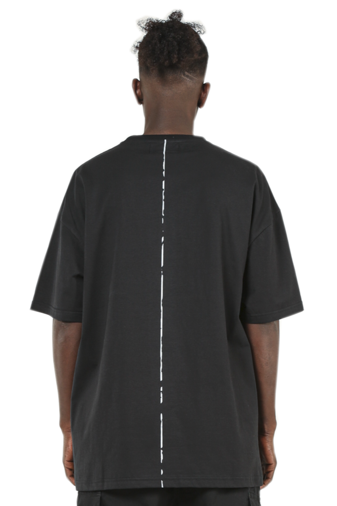 Black T-Shirt with Print on Chest, Streetwear Label, Oversize, GABRIEL ABERA, High Quality, 100% Cotton, Tee for Men and Women