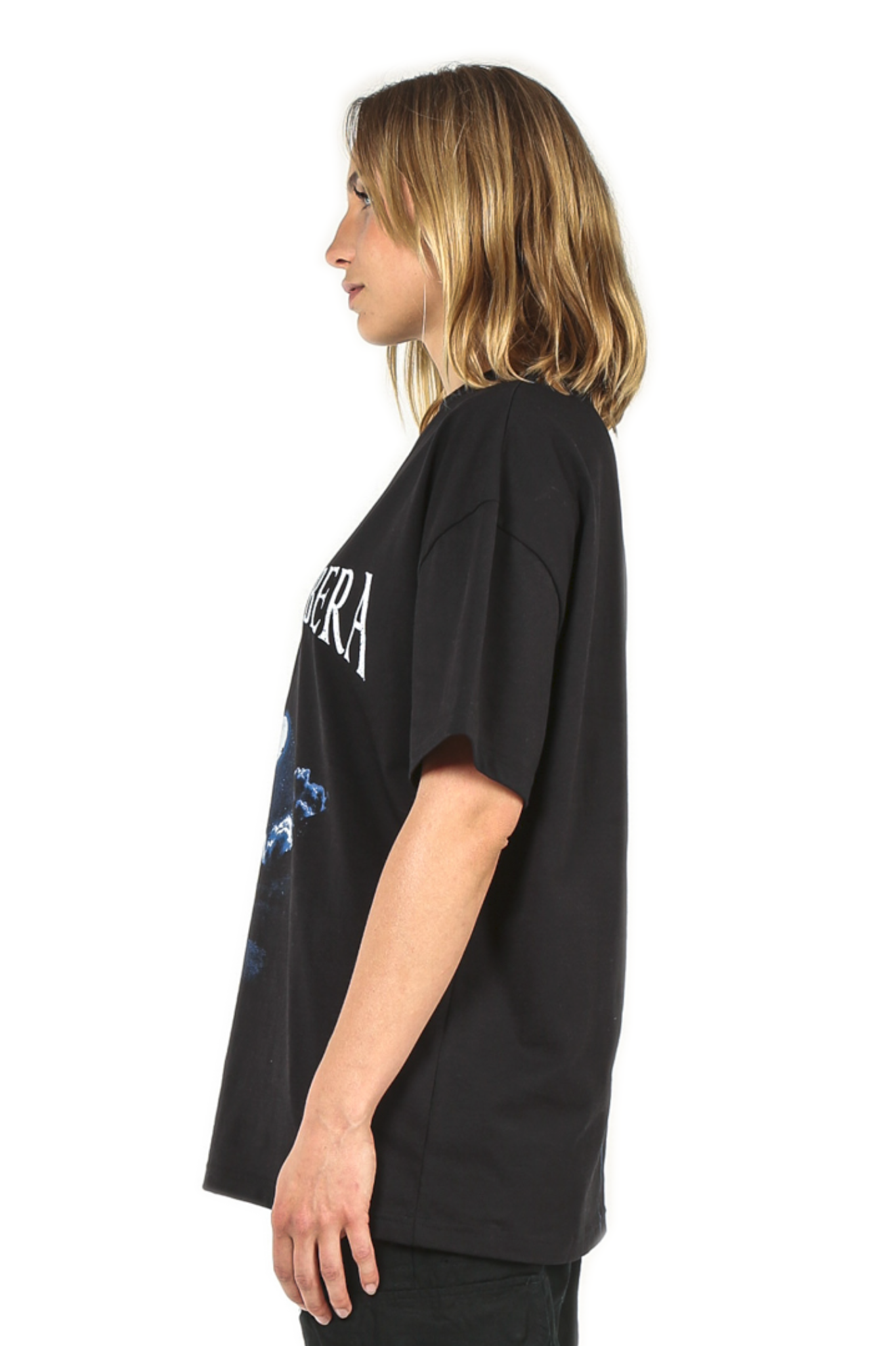 Black T-Shirt with coloured Print on Chest, Streetwear Label, Oversize, GABRIEL ABERA, High Quality, 100% Cotton, Tee for Men and Women