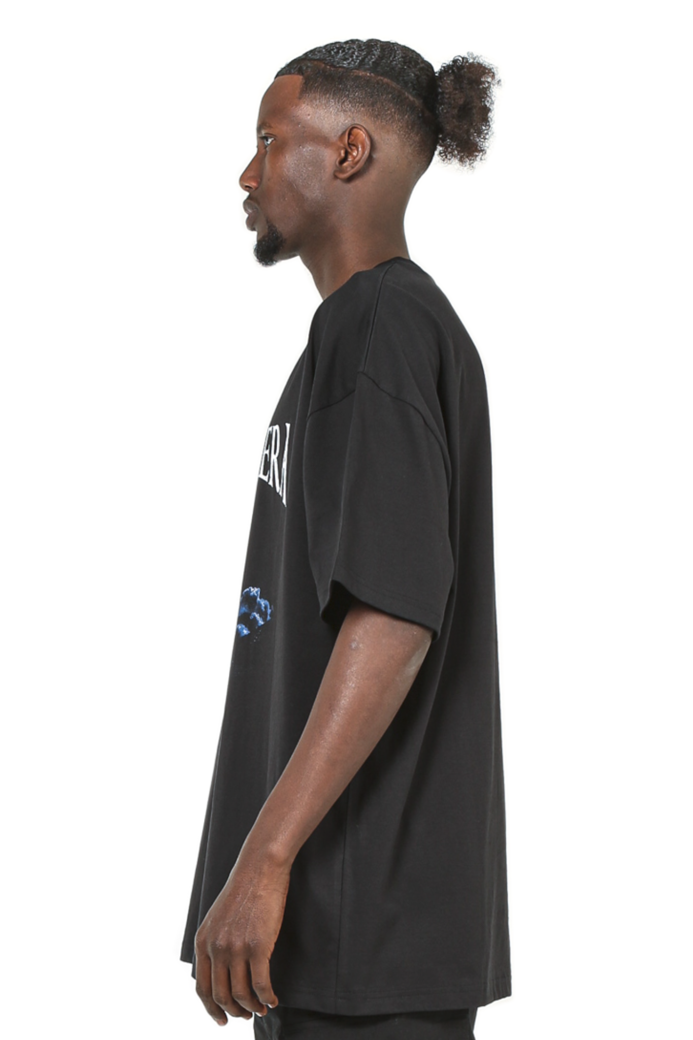 Black T-Shirt with coloured Print on Chest, Streetwear Label, Oversize, GABRIEL ABERA, High Quality, 100% Cotton, Tee for Men and Women