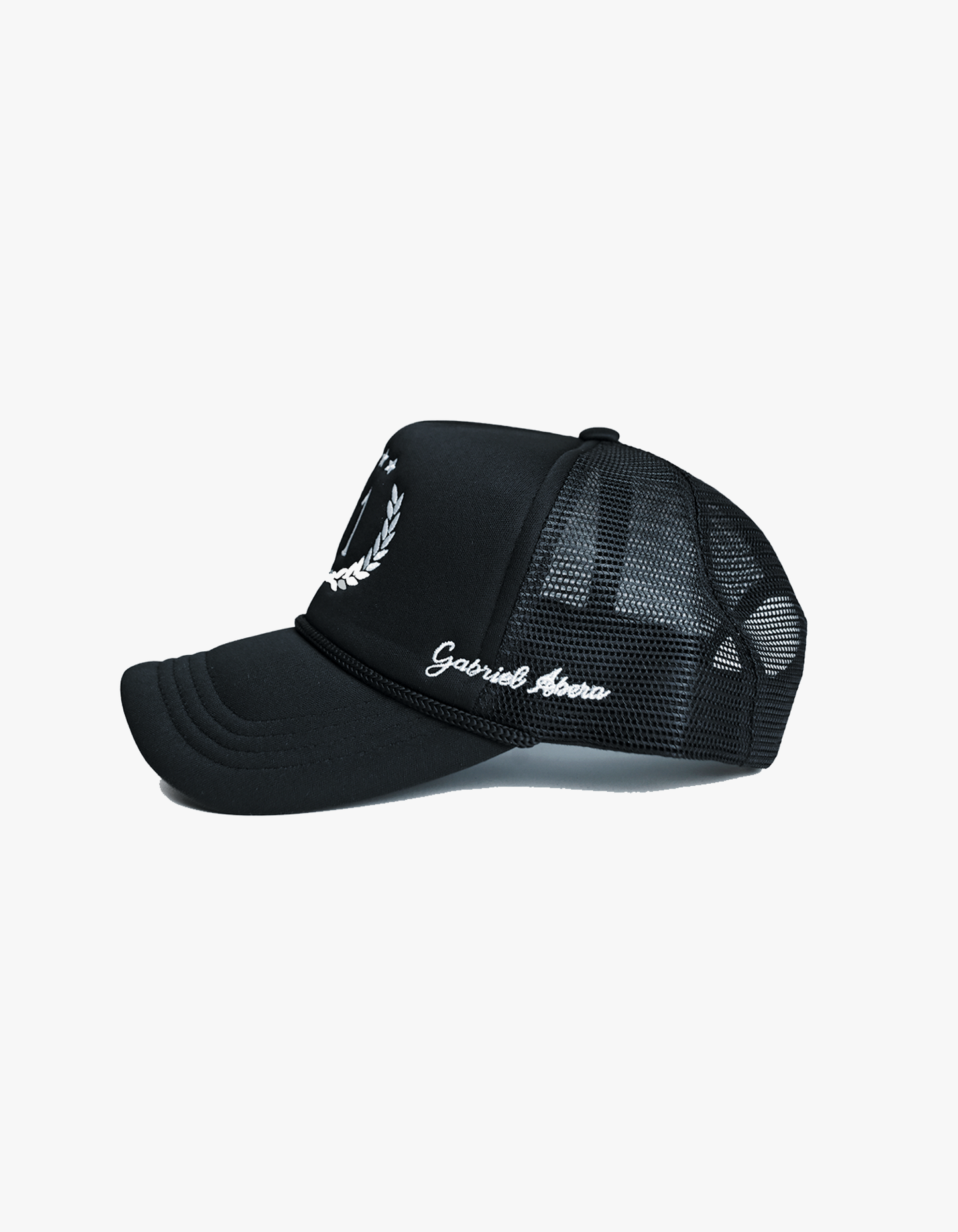Side View Black Foam Cap