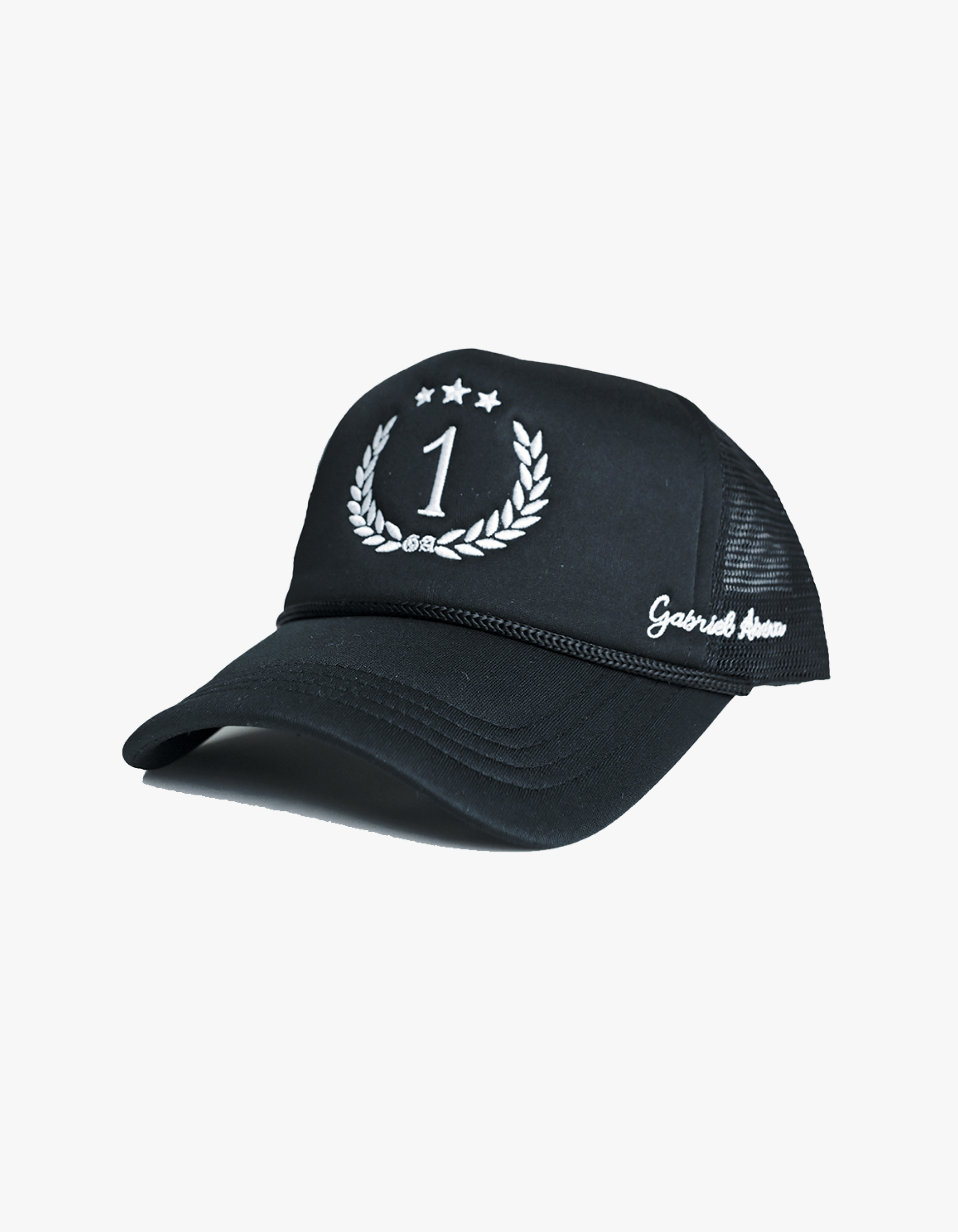 Isometric View Black Foam Cap