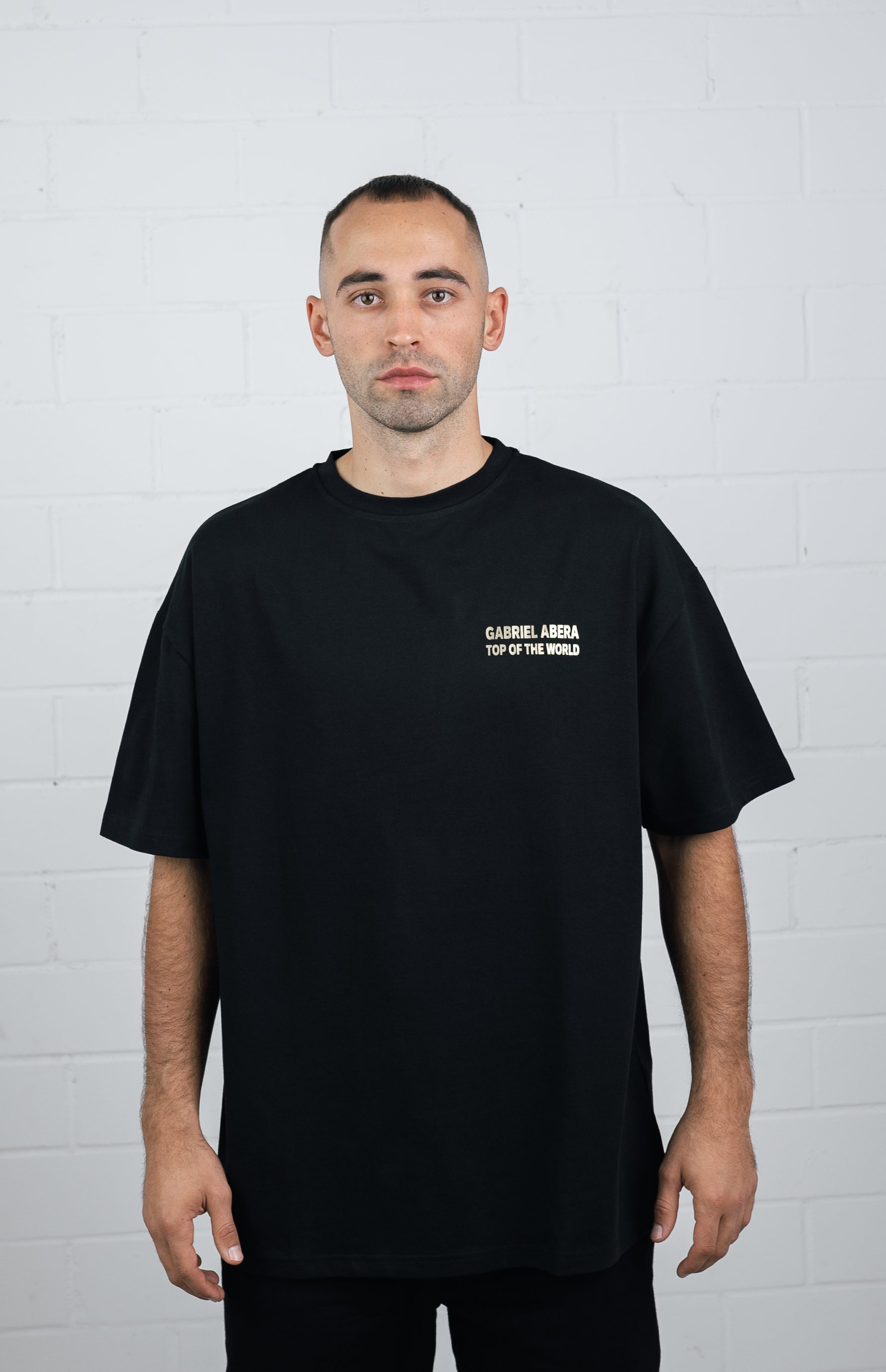 Front View Black T-shirt