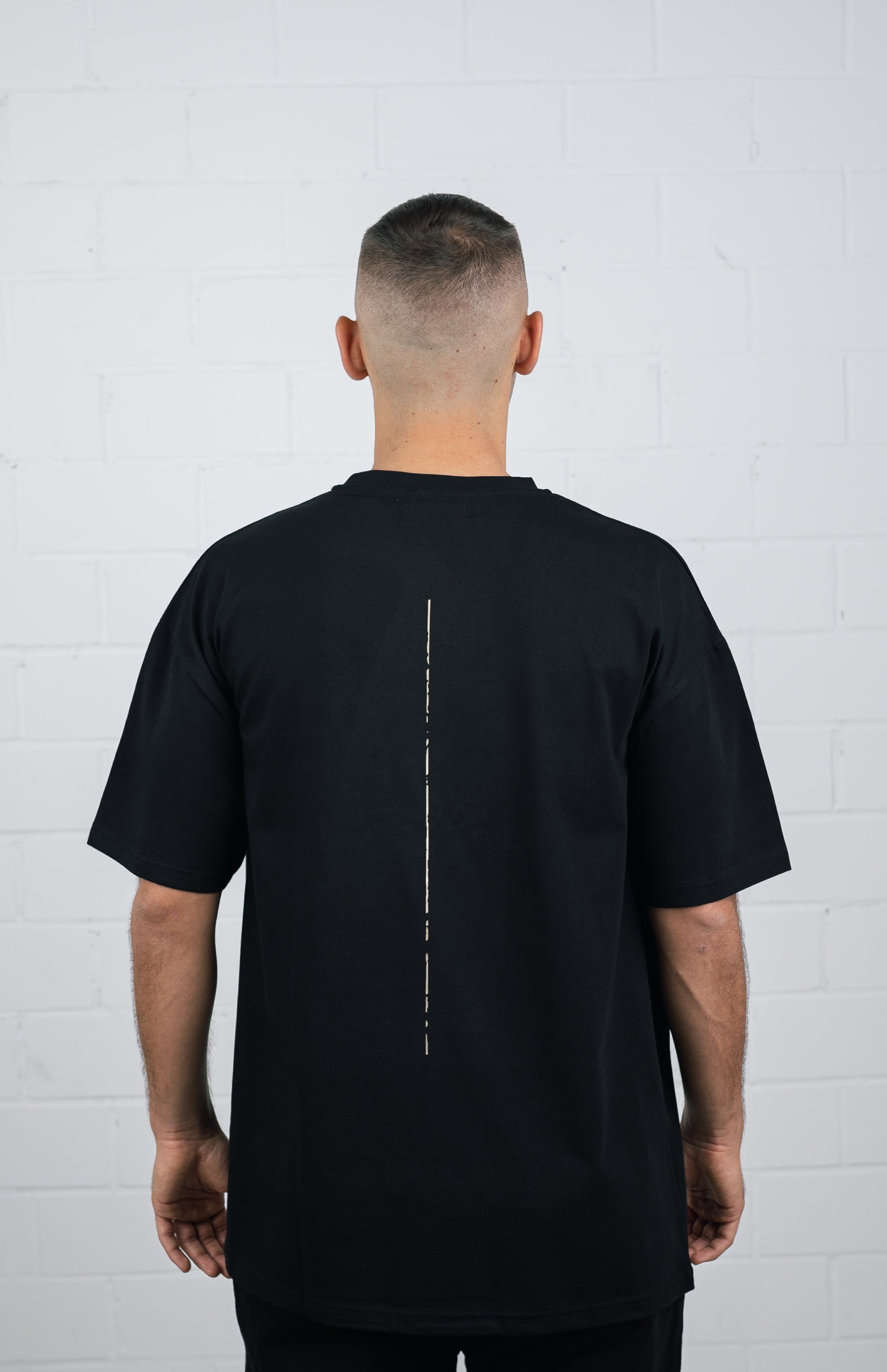 Back View Black T-shirt