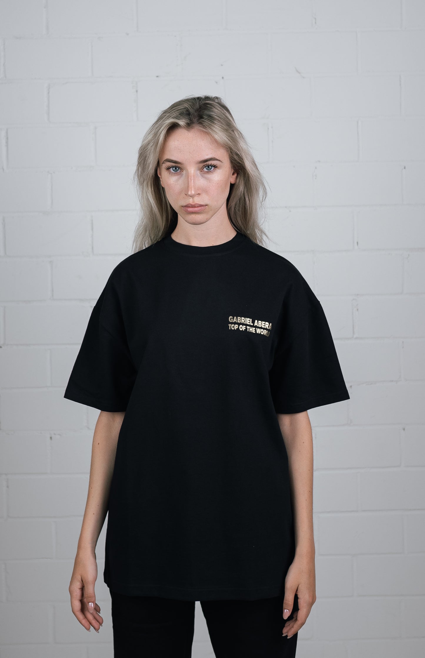 Front View Black T-shirt