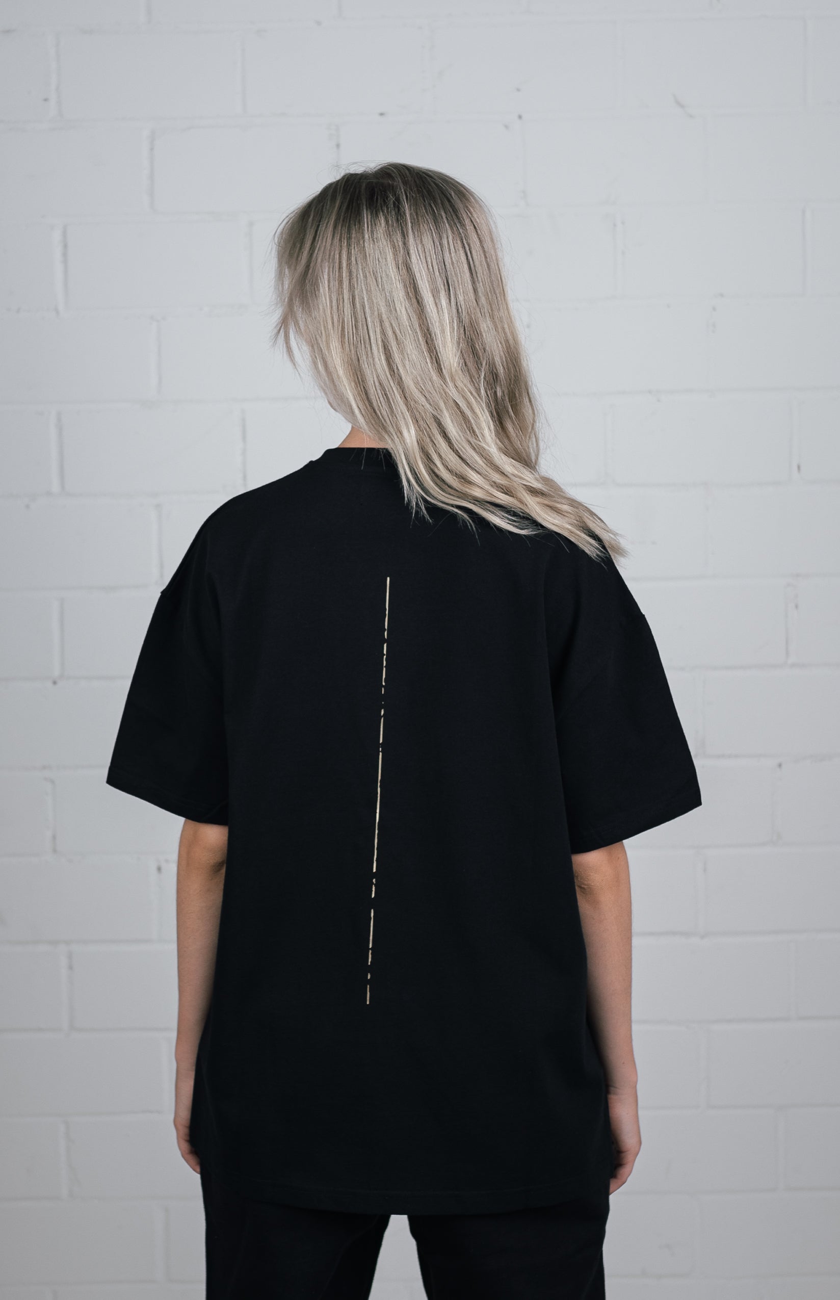 Back View Black T-shirt