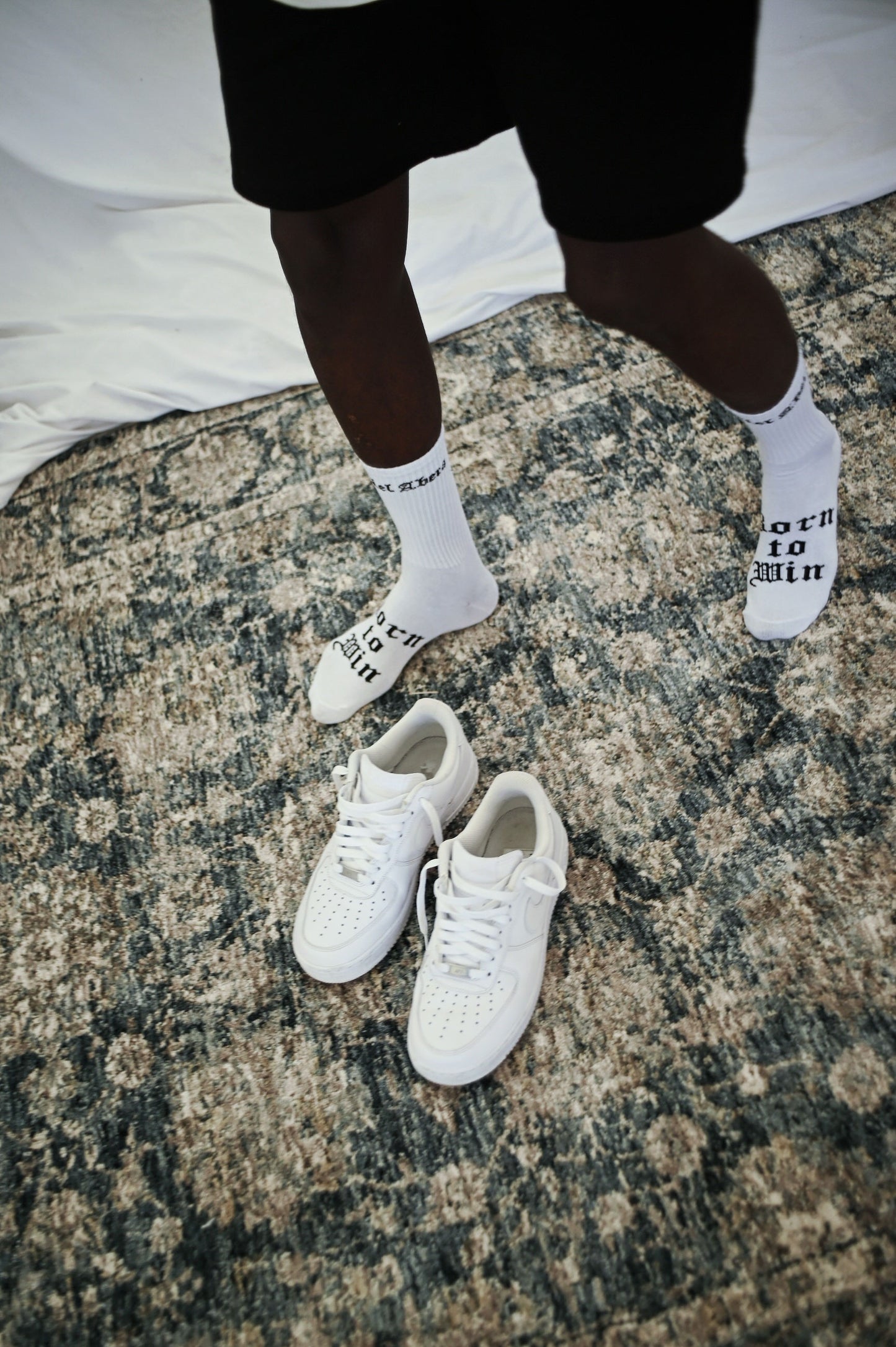 BORN 2 WIN SOCKS - WHITE